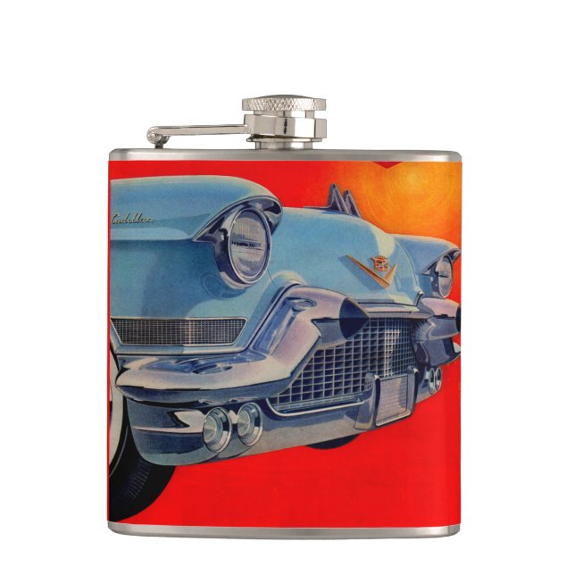 Flasques Calandre Cadillac bleue des années 1950 (Devant)