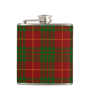 Flasques Cameron tartan rouge vert plaid