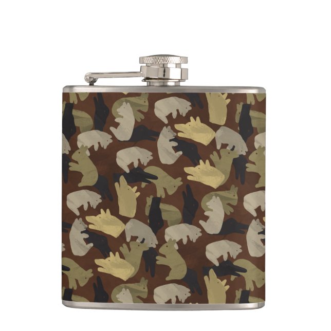 Flasques Camouflage animal Silhouette Brown (Devant)