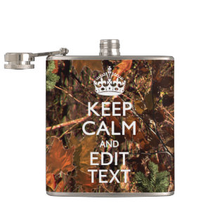 Flasques Camouflage Deep Woods Restez Calme Ayez Votre Text