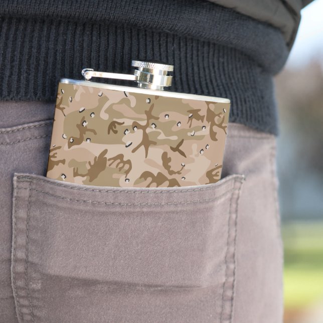 Flasques Camouflage Désert Avec Galets, Militaire, Armée (En situation)