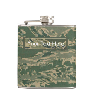 Flasques Camouflage militaire vert 6 oz ou 8 oz