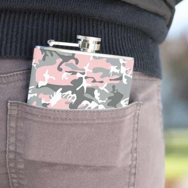 Flasques Camouflage rose et gris, Militaire, Armée (En situation)