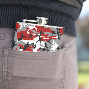 Flasques Camouflage rouge et gris, Militaire, Armée