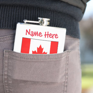 Flasques Canada Neige Drapeau Canadien Rouge Personnalisati