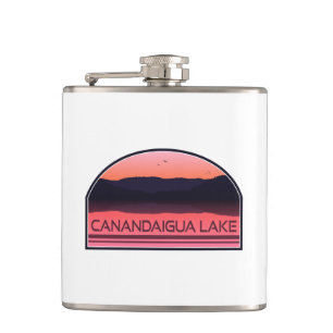 Flasques Canandaigua Lake New York Red Sunrise