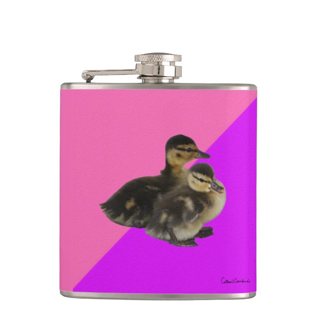 Flasques Canetons sur framboise rose et sorbet violet (Devant)
