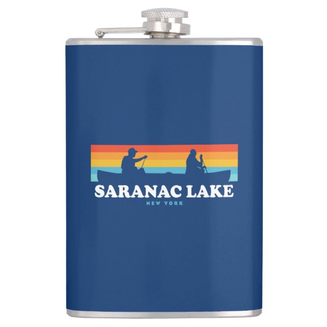 Flasques Canot Saranac Lake New York (Devant)