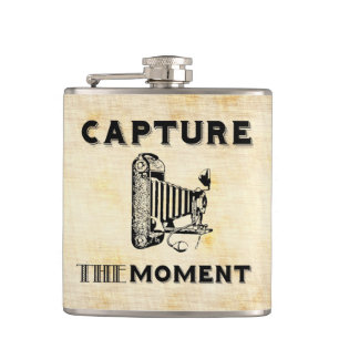 Flasques Capturez le photographe vintage d'appareil-photo