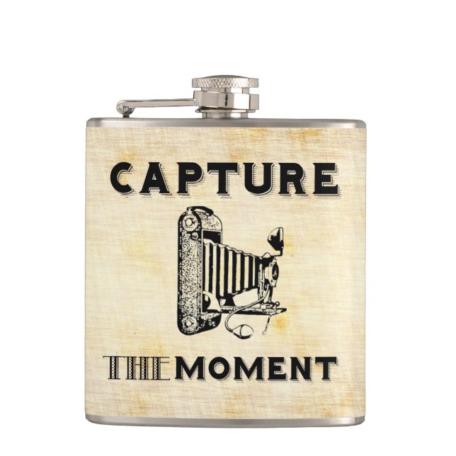 Flasques Capturez le photographe vintage d'appareil-photo (Devant)