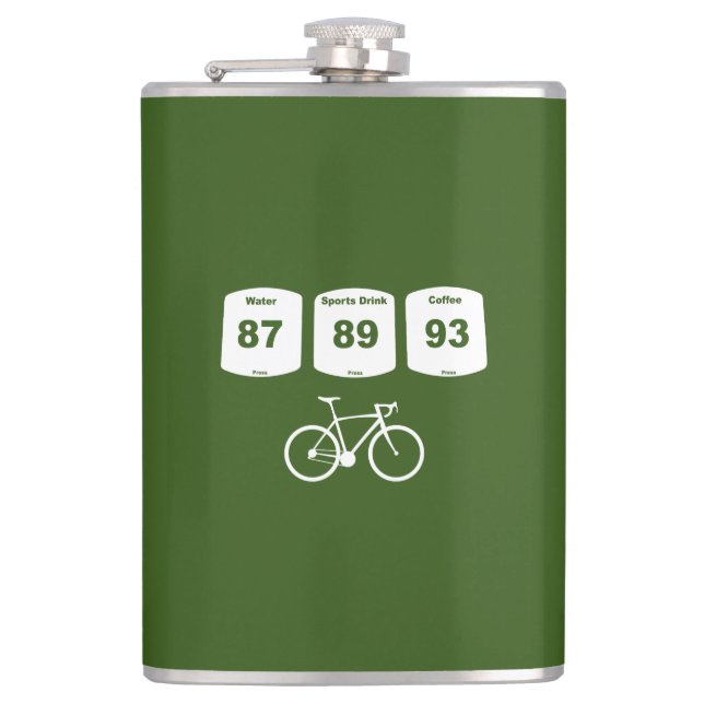 Flasques Carburant à vélo : Eau, Boisson sportive, Café (Devant)