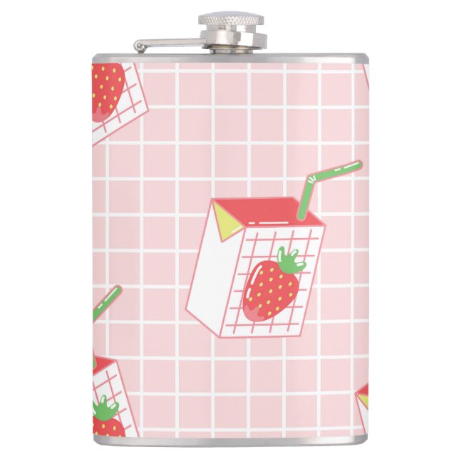 Flasques Caricatures de Lait de fraise : Motif (Devant)