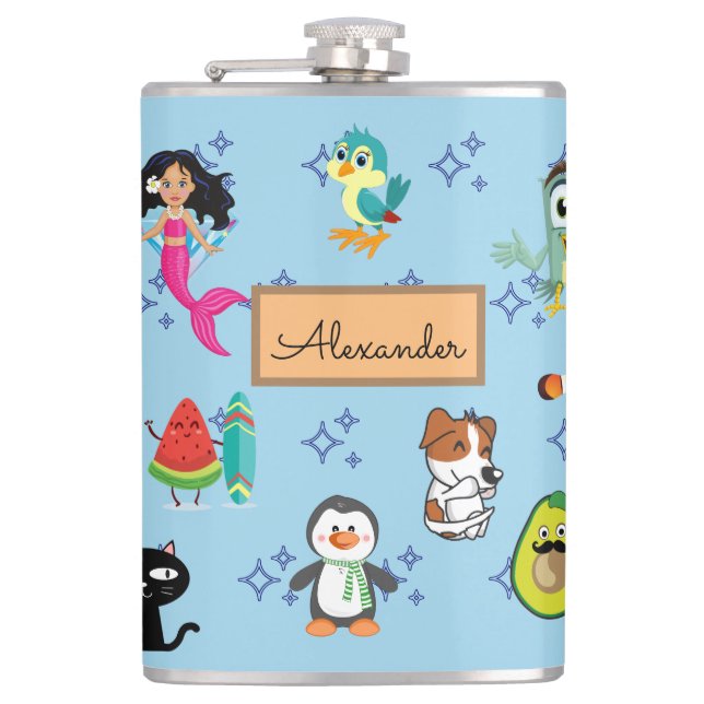 Flasques Caricatures scintillent mignons dessins animés pou (Devant)
