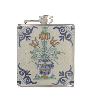 Flasques Carrelage Delft Antique Pot de Fleur Céramique