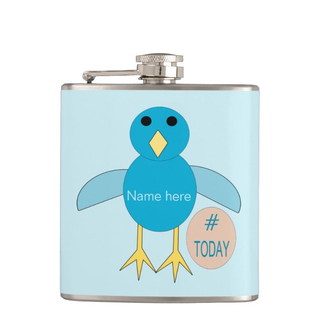 Flasques Carte Bleu Anniversaire Poignard Chick Hip Flask (Devant)