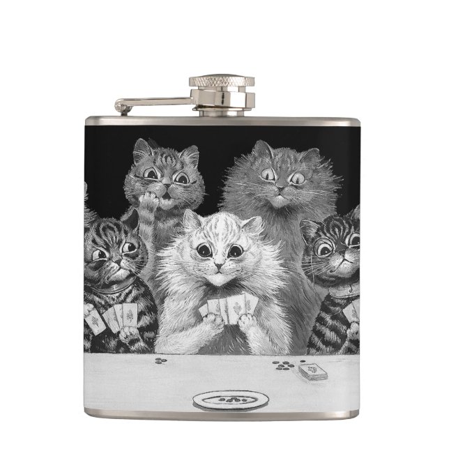 Flasques Carte de jeu de chat, Louis Wain (Devant)
