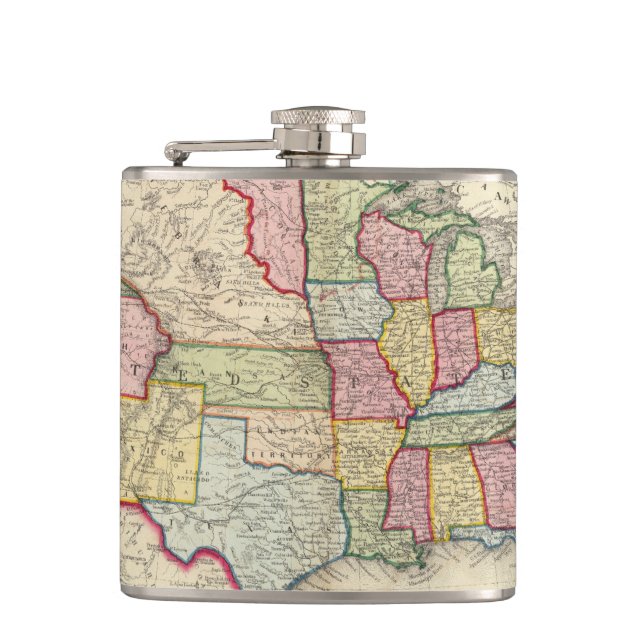 Flasques Carte des Etats-Unis, et des territoires (Devant)
