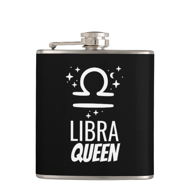 Flasques Carte Libra Queen Vinyl Wrapped Flask (Devant)