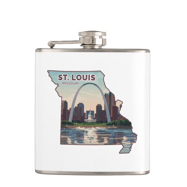 Flasques Carte Saint-Louis Missouri (Devant)