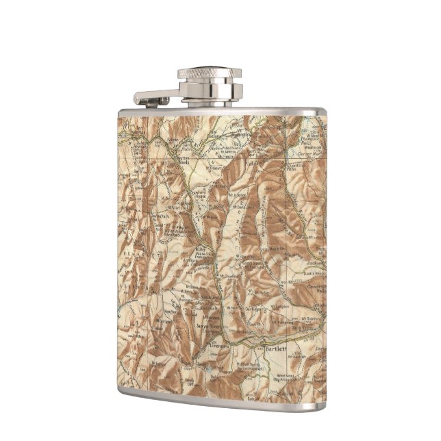 Flasques Carte vintage de Mountains blanche (1937) (Gauche)