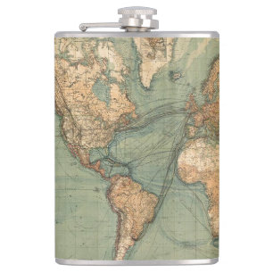 Flasques Carte vintage du monde antique