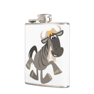 Flasques Cartographie Tap Dancing Wildebeest Hip Flask