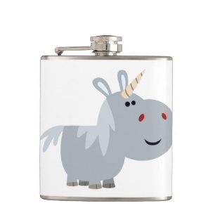 Flasques Carton Inscrutable Cute Unicorn Hip Flask