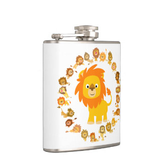 Flasques Carton mignon Lion Mandala Hip Flask