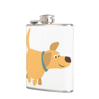Flasques Carton mignon Yellow Labrador Hip Flask