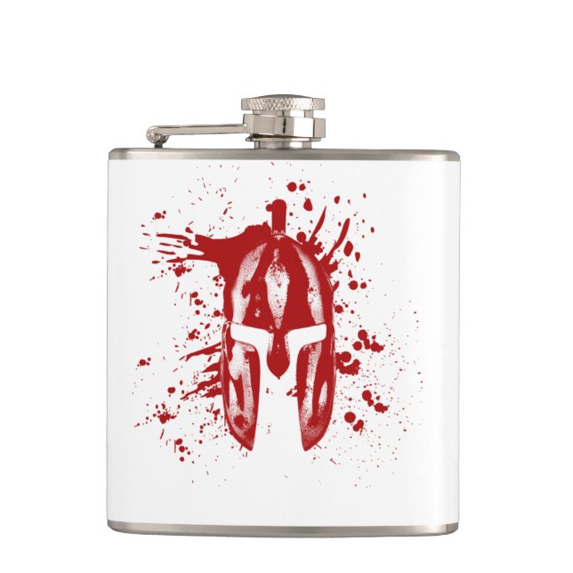Flasques Casque sanguin spartiate Molon Labe (Devant)
