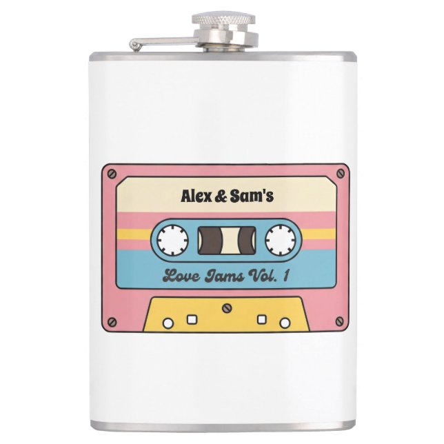 Flasques Cassette personnalisé de chansons d'amour – Nom pe (Devant)