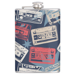 Flasques Cassettes Vielles Musique Vintage sans couture