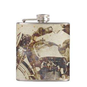 Flasques Cavalier vintage de moto