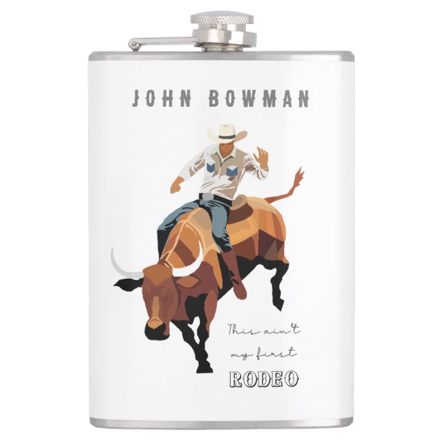 Flasques Ce n'est pas mon premier RODEO : Bull rider (Devant)