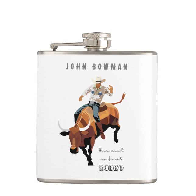 Flasques Ce n'est pas mon premier RODEO : Bull rider (Devant)