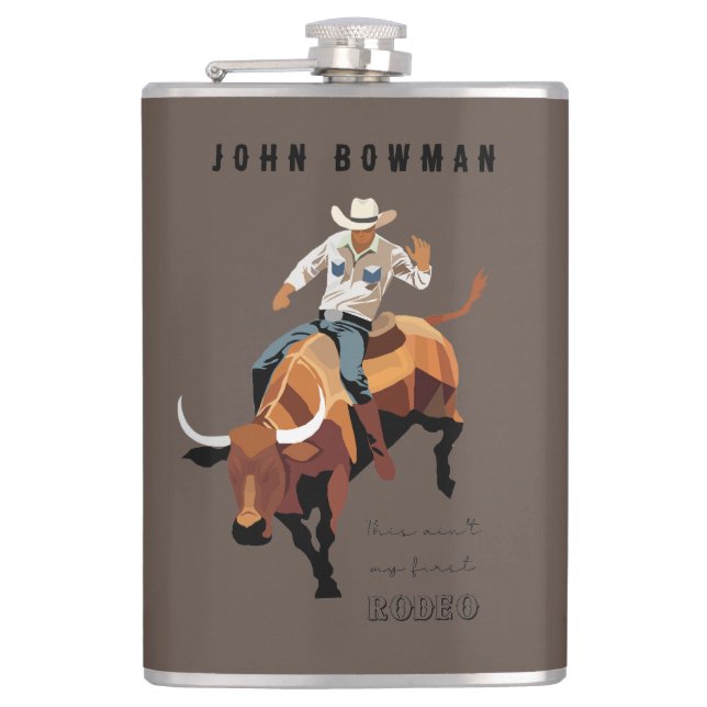 Flasques Ce n'est pas mon premier RODEO : Bull rider (Devant)