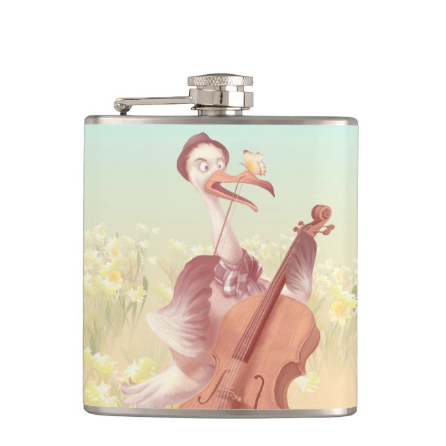 Flasques Cello Stork : Animal de musique classique dans la  (Devant)
