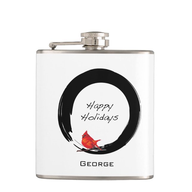 Flasques Cercle zen avec Cardinal de Noël (Devant)