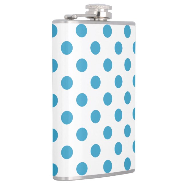 Flasques Cercles Pois bleu paon (Droite)