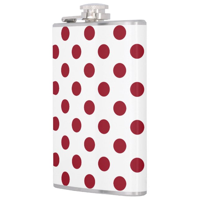 Flasques Cercles Pois rouges Crimson (Gauche)