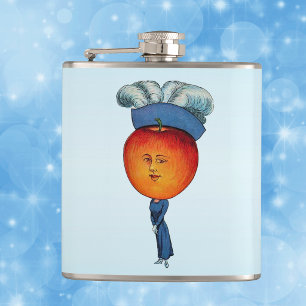 Flasques Chapeau élégant à plumes de dame tête de pomme