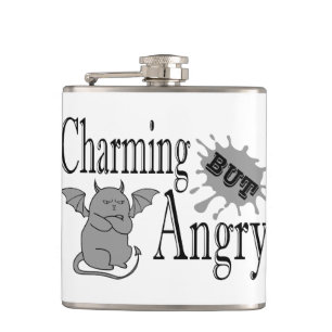 Flasques Charming mais en colère petit chat diable drôle ci