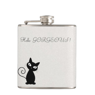 Flasques Chat noir fantaisiste et scintillant - Bonjour Mag