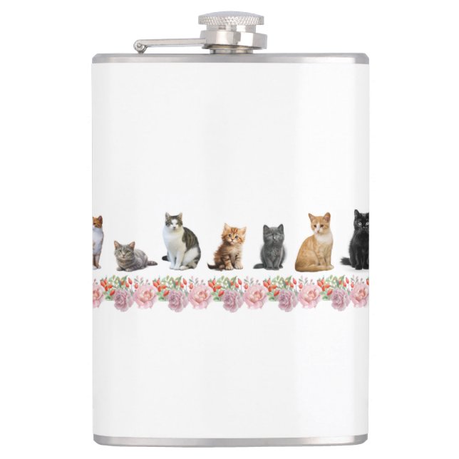 Flasques Chats et Roses (Devant)