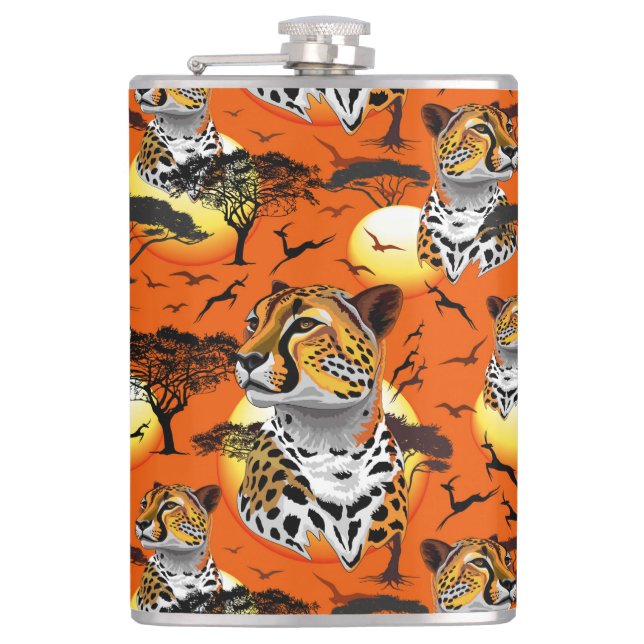Flasques Cheetah African Feline Wild Animal (Devant)
