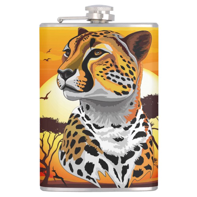 Flasques Cheetah African Feline Wild Animal (Devant)