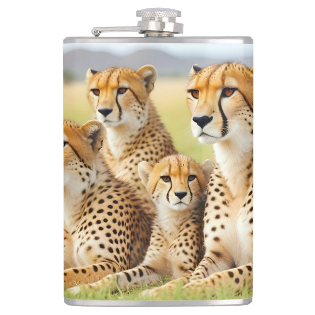 Flasques Cheetah Animal Nature Faune Affection Soin (Devant)