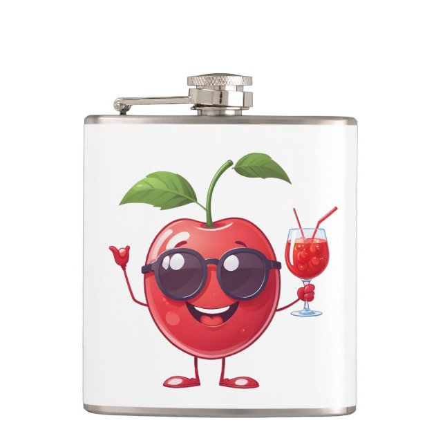 Flasques Cherry Fun Vacances joyeuses Tropical Drink Party (Devant)