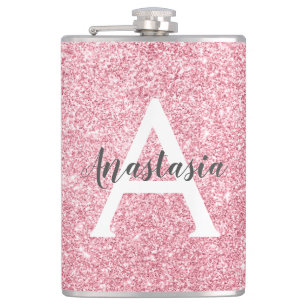 Flasques Chic & Tendance Rose Or Paillettes Pailletées Mono