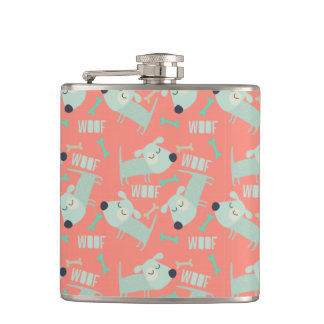 Flasques Chiens et os de Woof